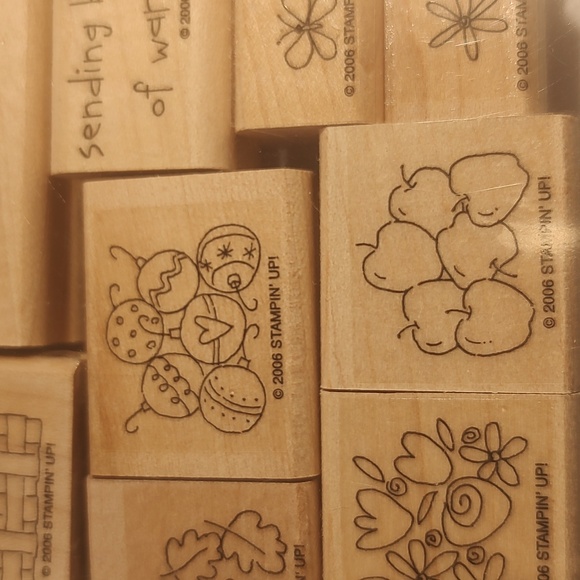 Stampin' Up! Basket Full Of Fun Wood Mounted Rubber Stamp Set Of 13 Stamps - Picture 5 of 7